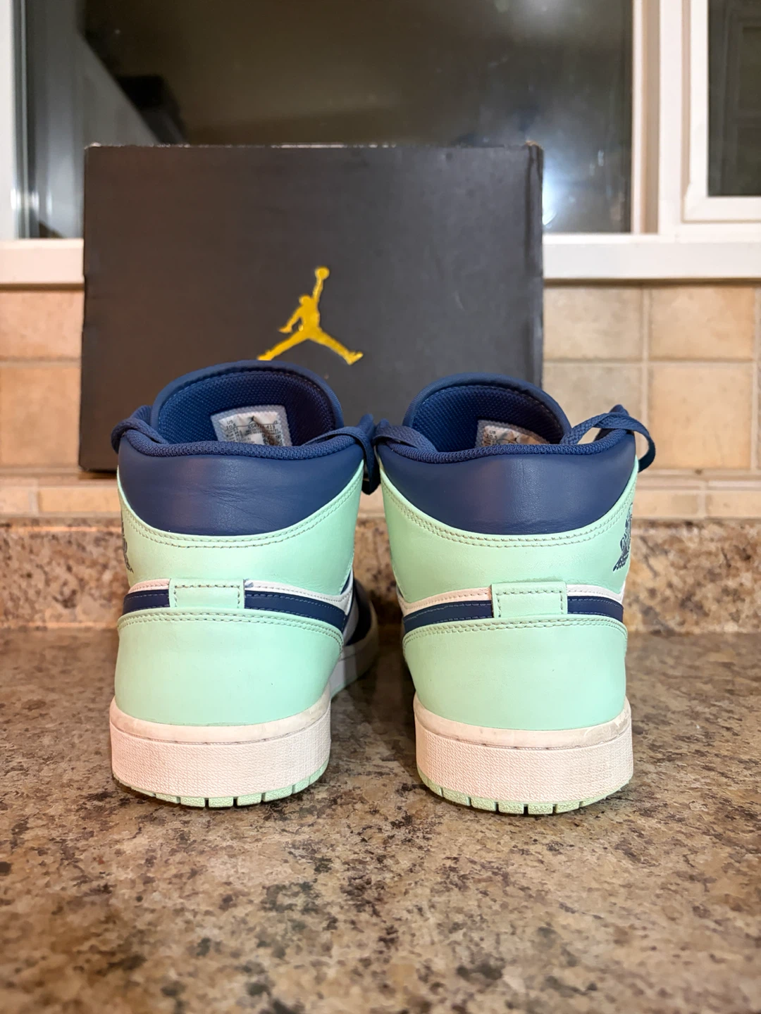Jordan 1 Mid SE Mint Foam Sneakers - photo 2