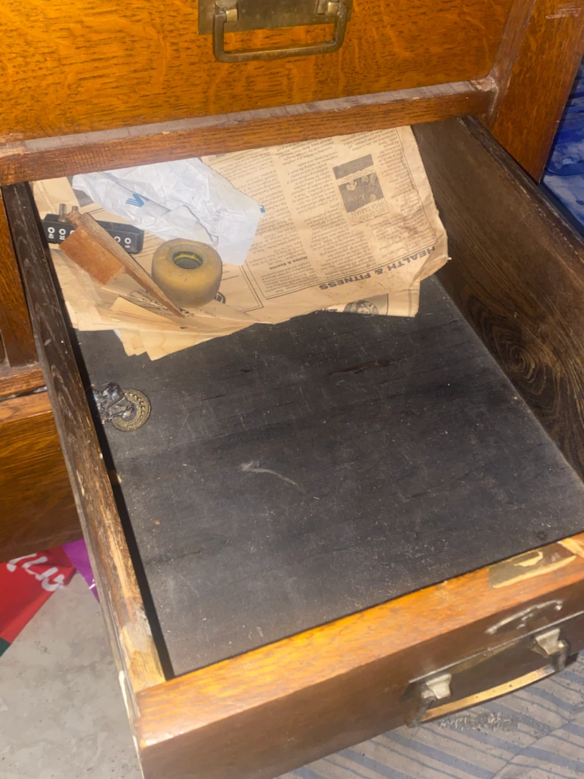 Antique Oak Filing Cabinet - photo 3