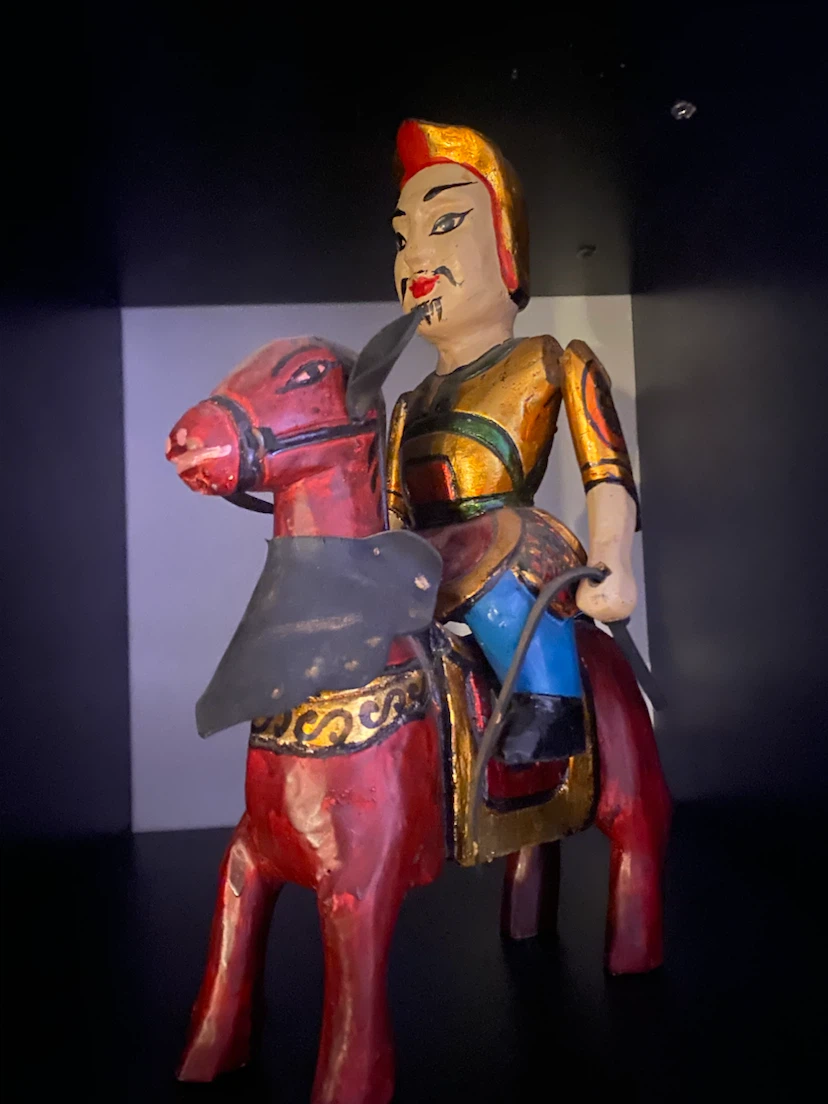 Wooden Figurine of a Rider on a Horse