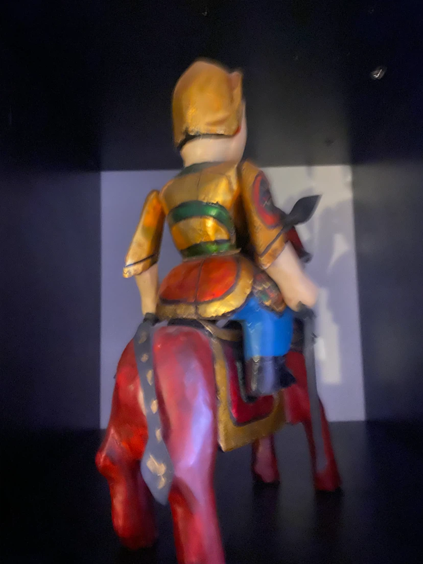Wooden Figurine of a Rider on a Horse - photo 2