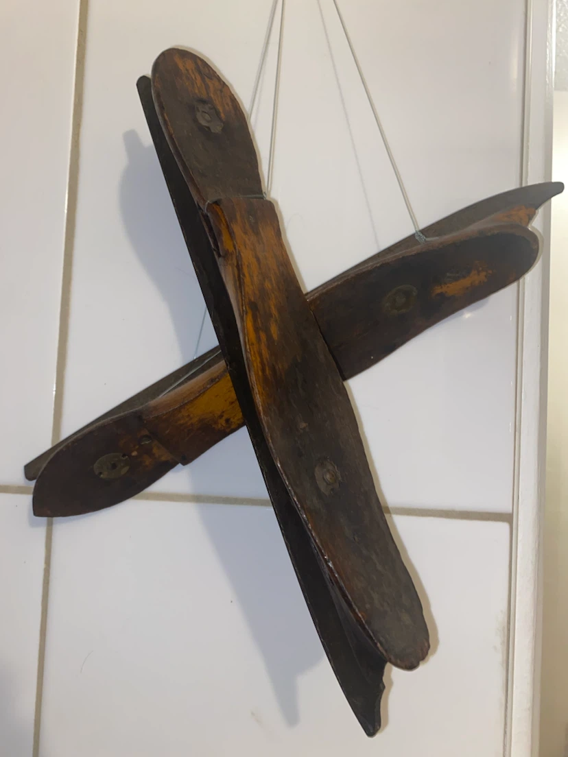 Antique Vintage Wooden Ice Skates - photo 2