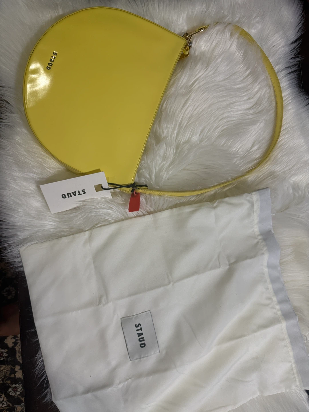 Staud Mini Moon Bag - Yellow
