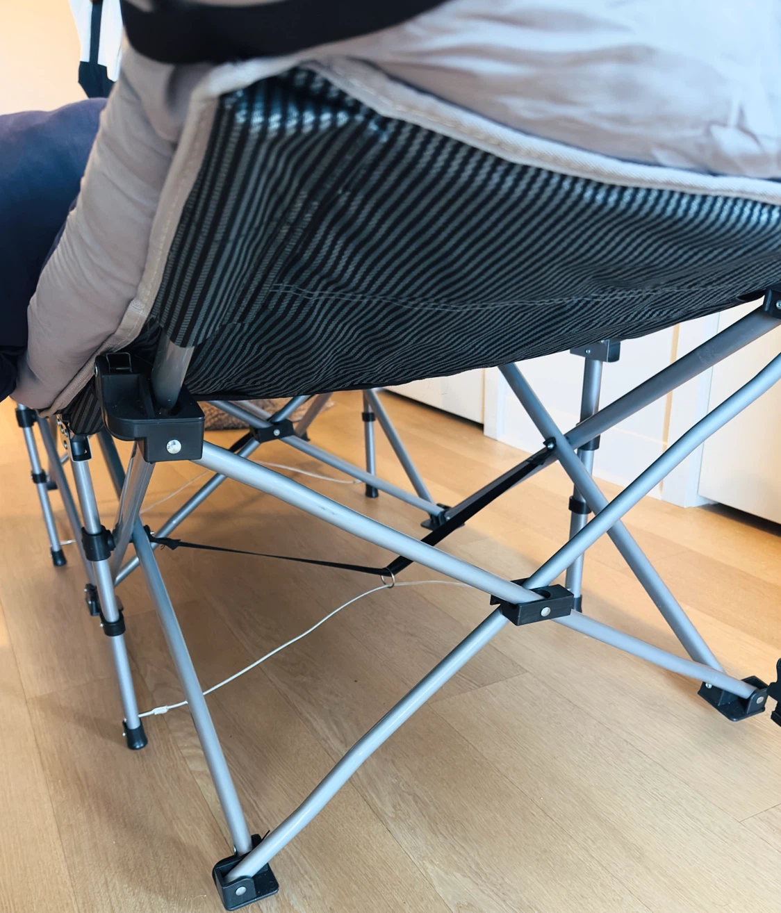 Two folding cots