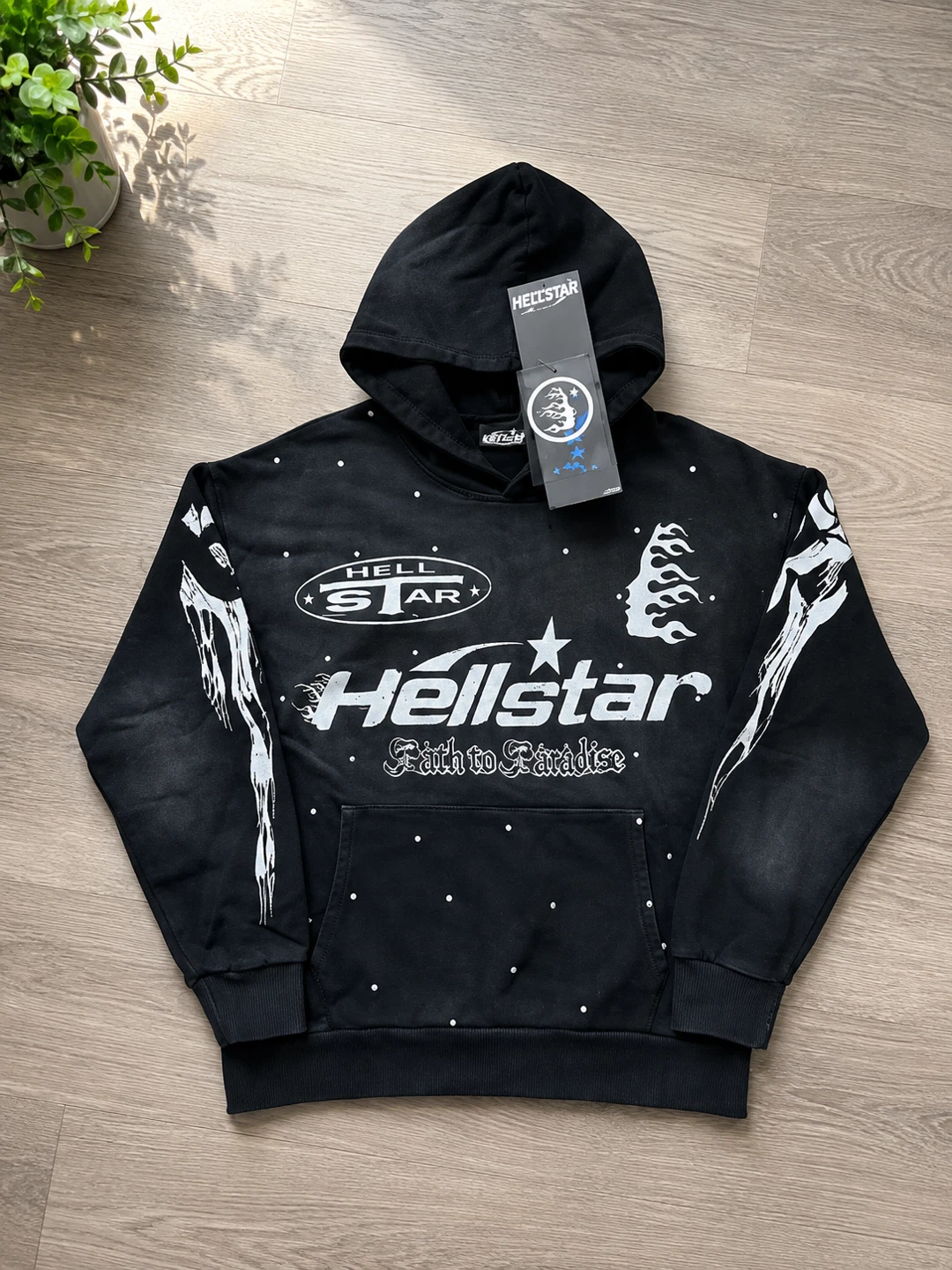 Hellstar Hoodie – Washed Black – Brand New – Size M