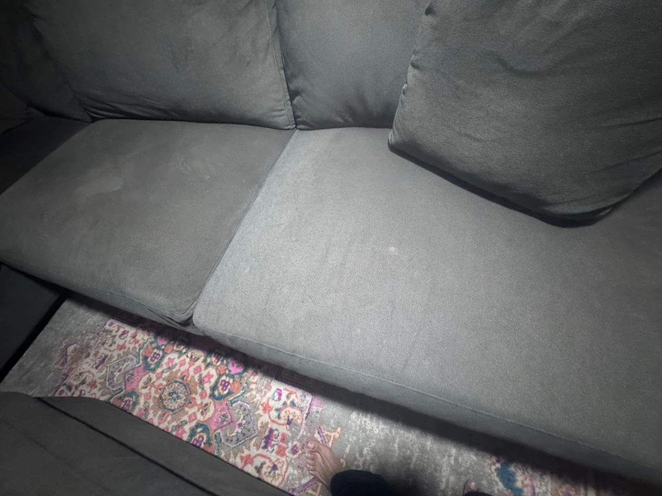 Large Grey sectional with ottoman - photo 5
