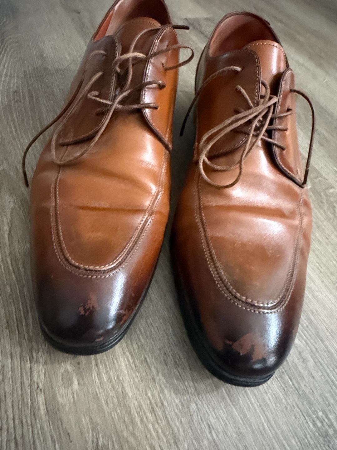 Santoni Leather Dress Shoes - Brown - photo 4