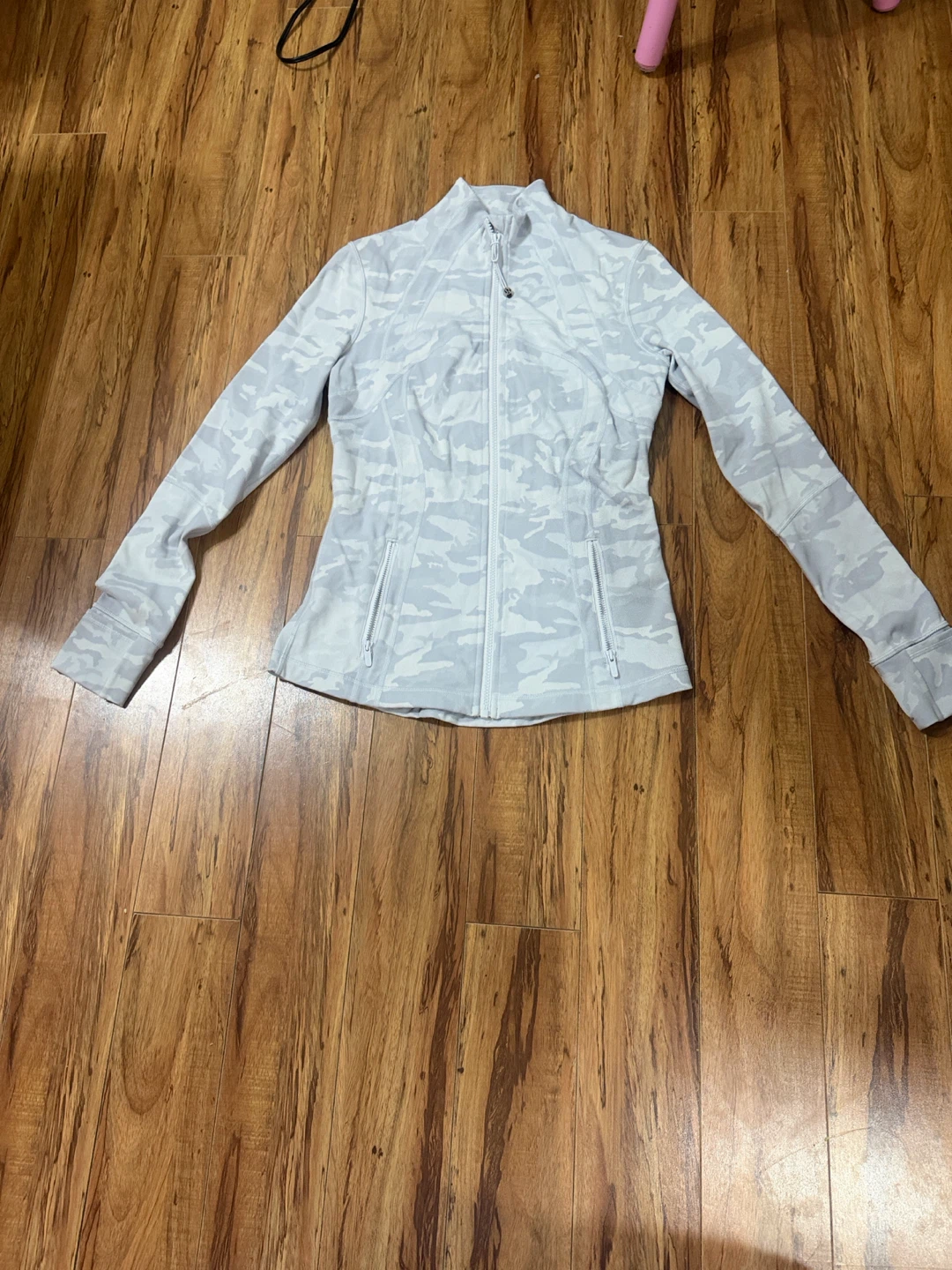 Lululemon Track Jacket Camo Full Zip White Grey Women's Size 4 - photo 4