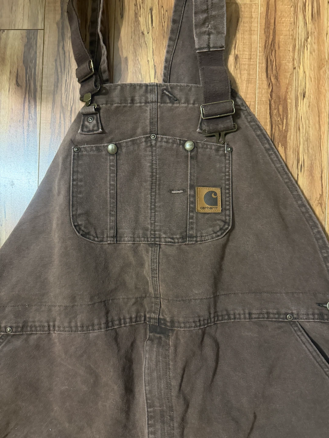 Carhartt Brown Double-Knee Bib Overalls - photo 2
