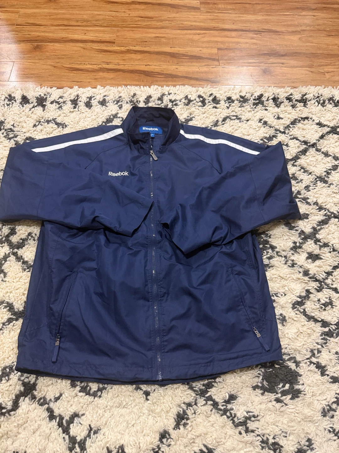 Reebok Navy Blue Track Jacket XL/TG