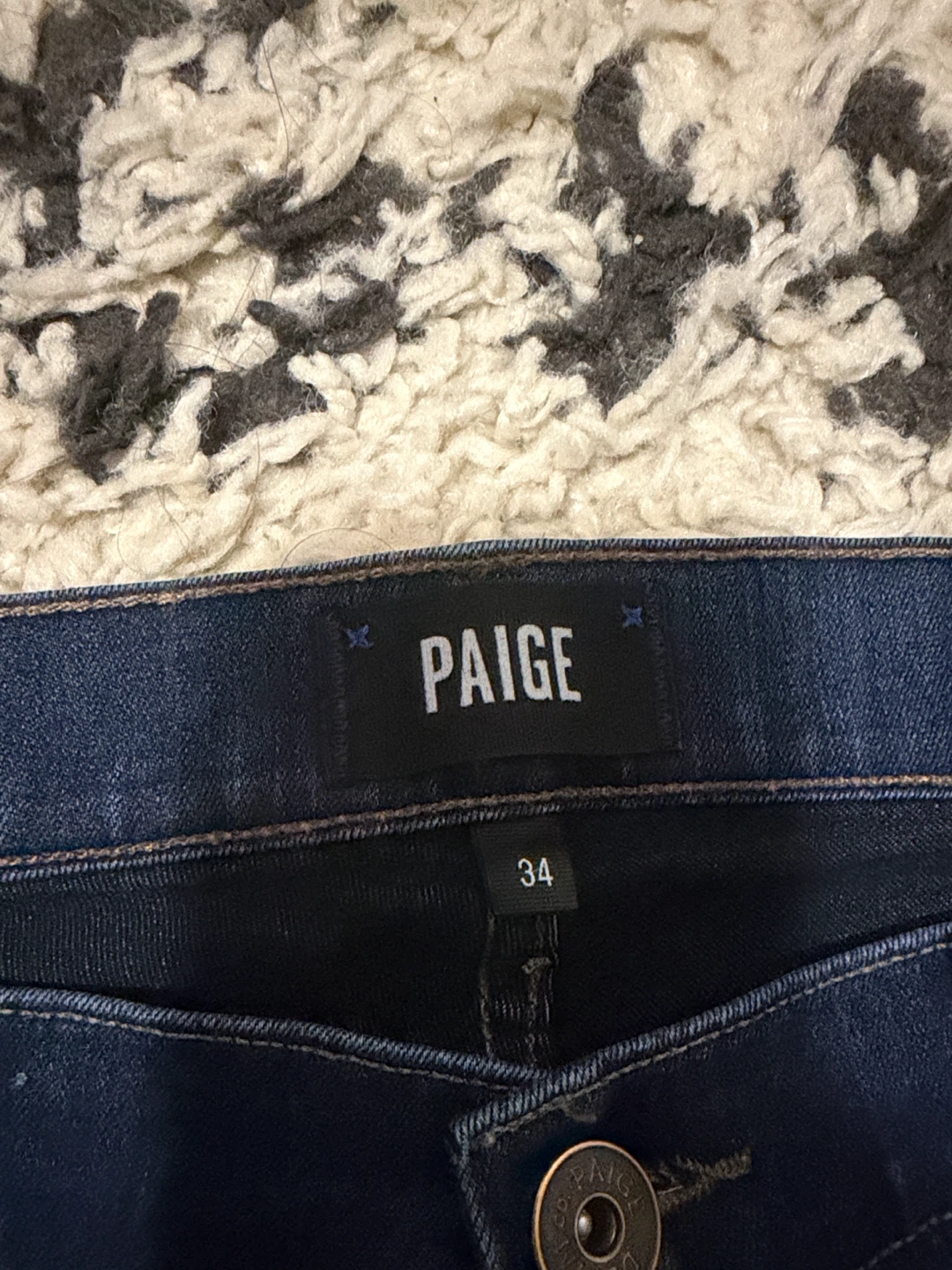 PAIGE Dark Wash Denim Jeans Size 34 - photo 2