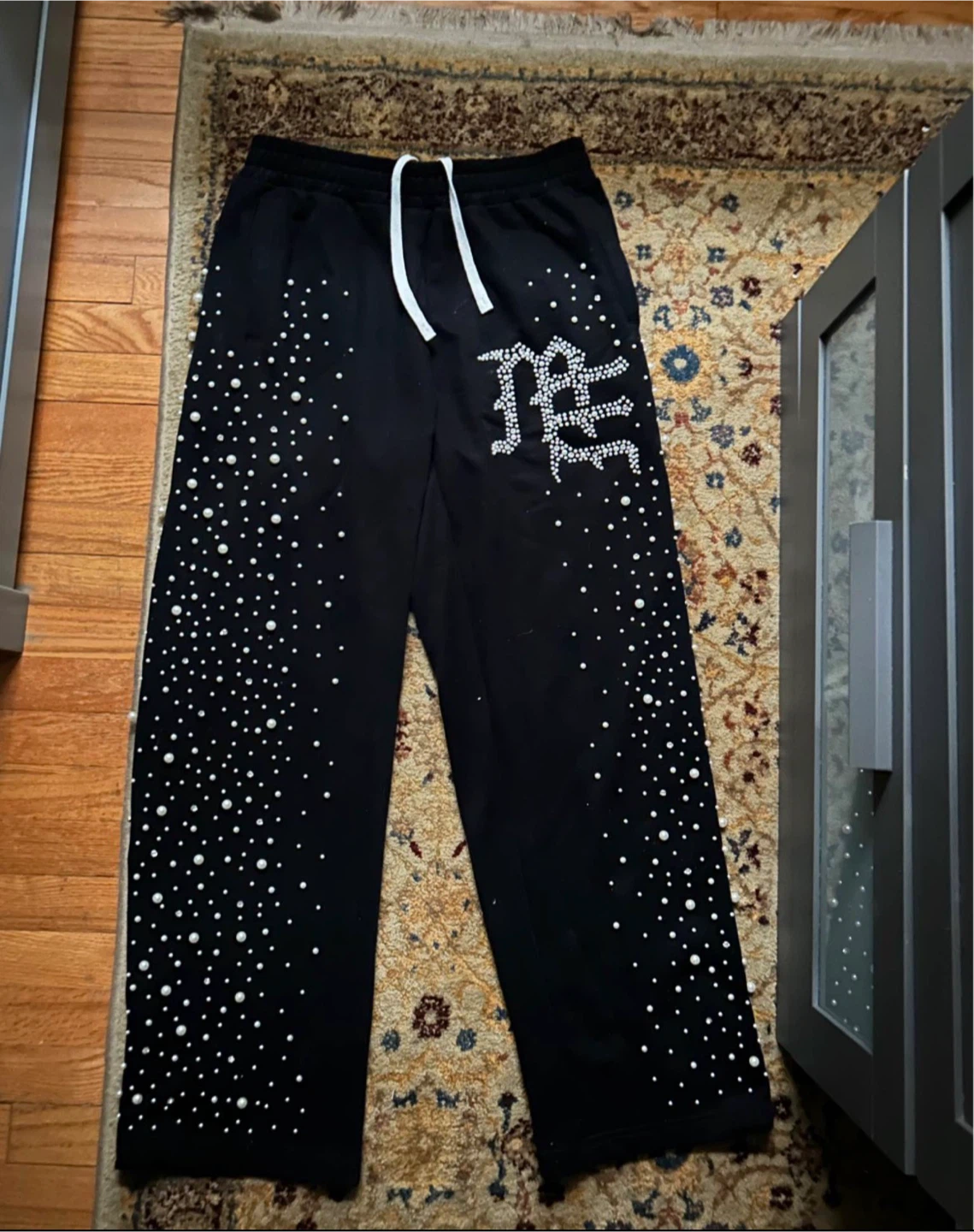 Black Embellished Hoodie and Sweatpants Set - photo 3