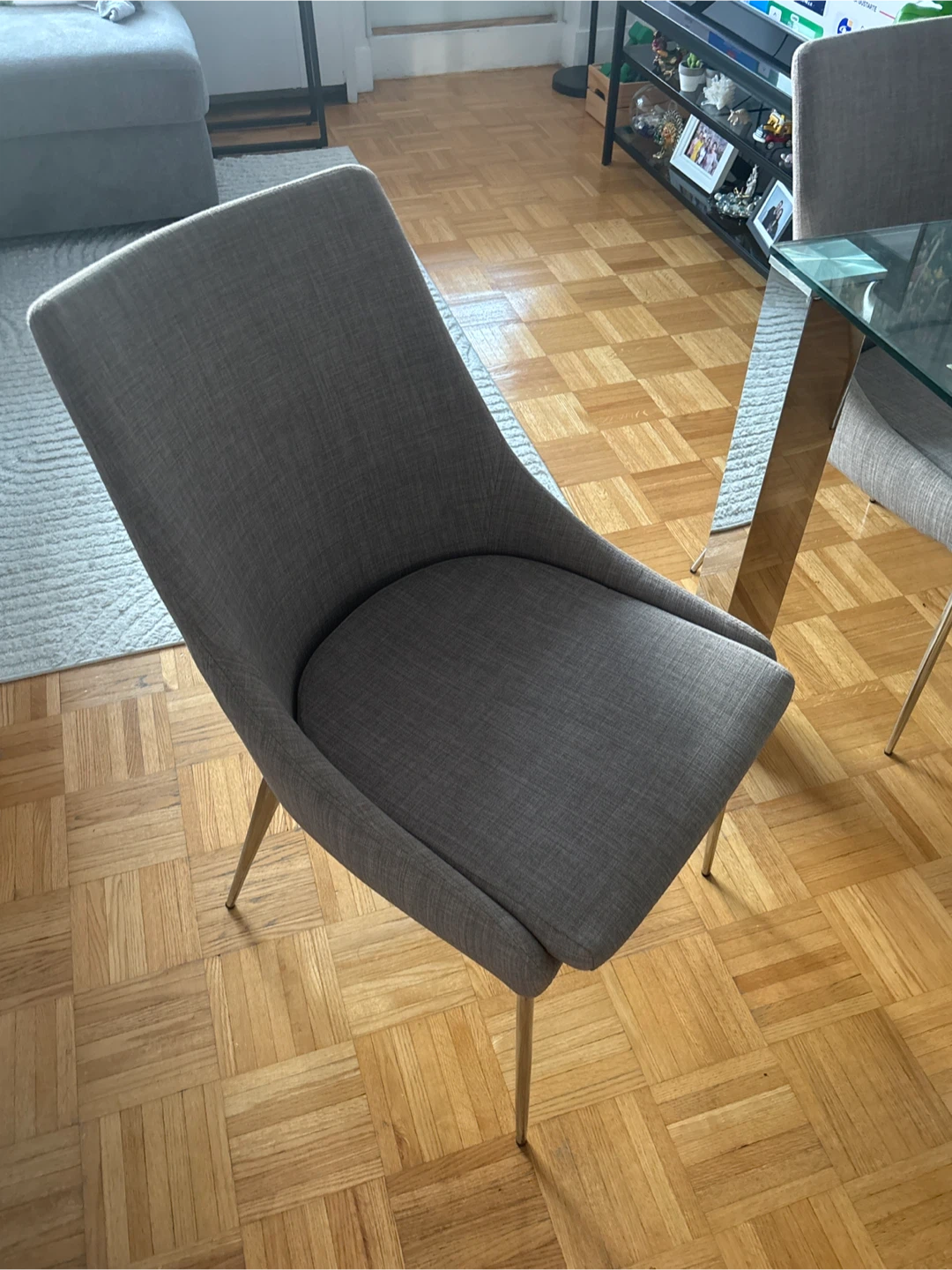 Structube -Glass Dining Table and 4 Chairs Set