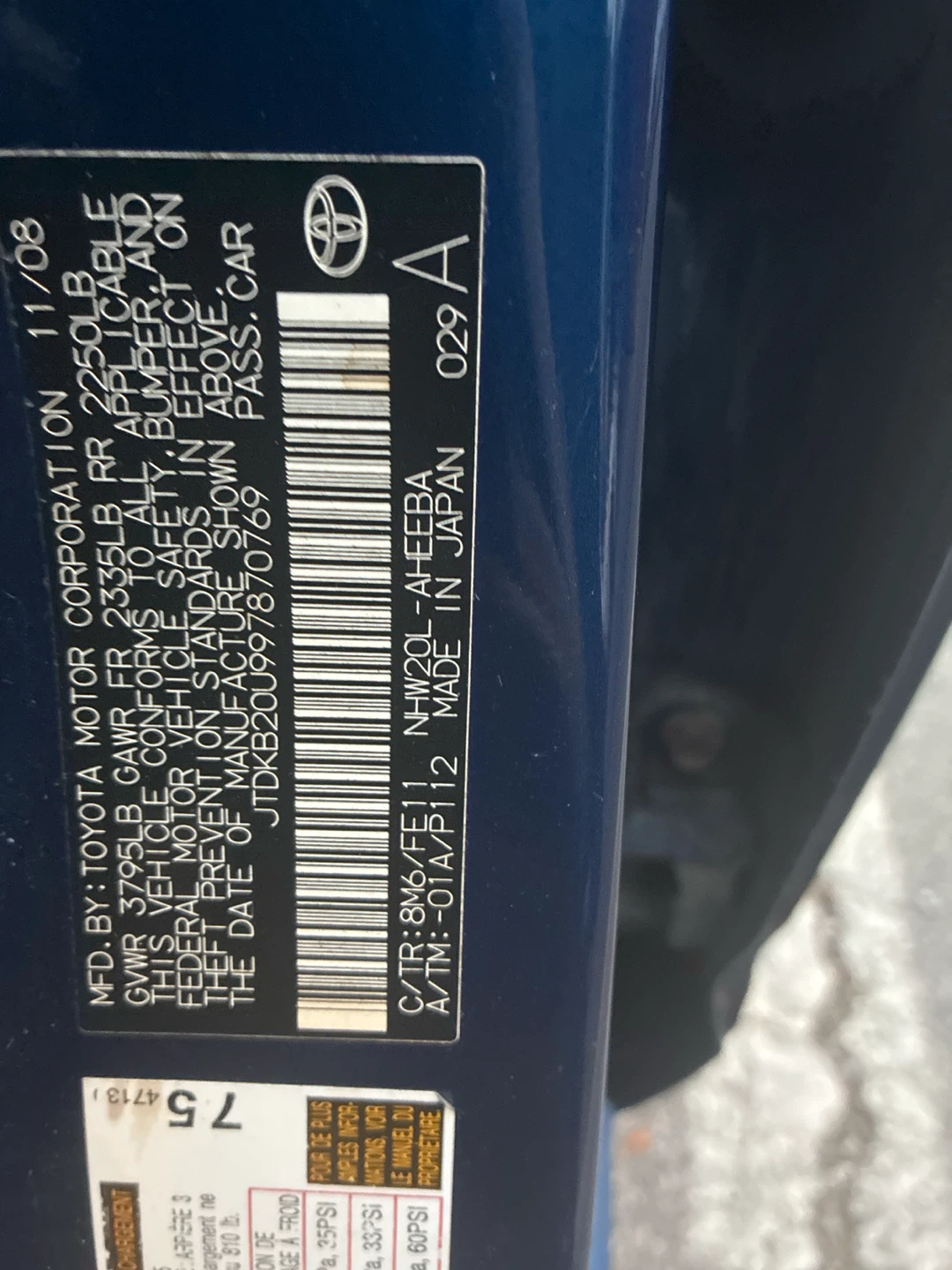 Blue Toyota Prius - photo 3