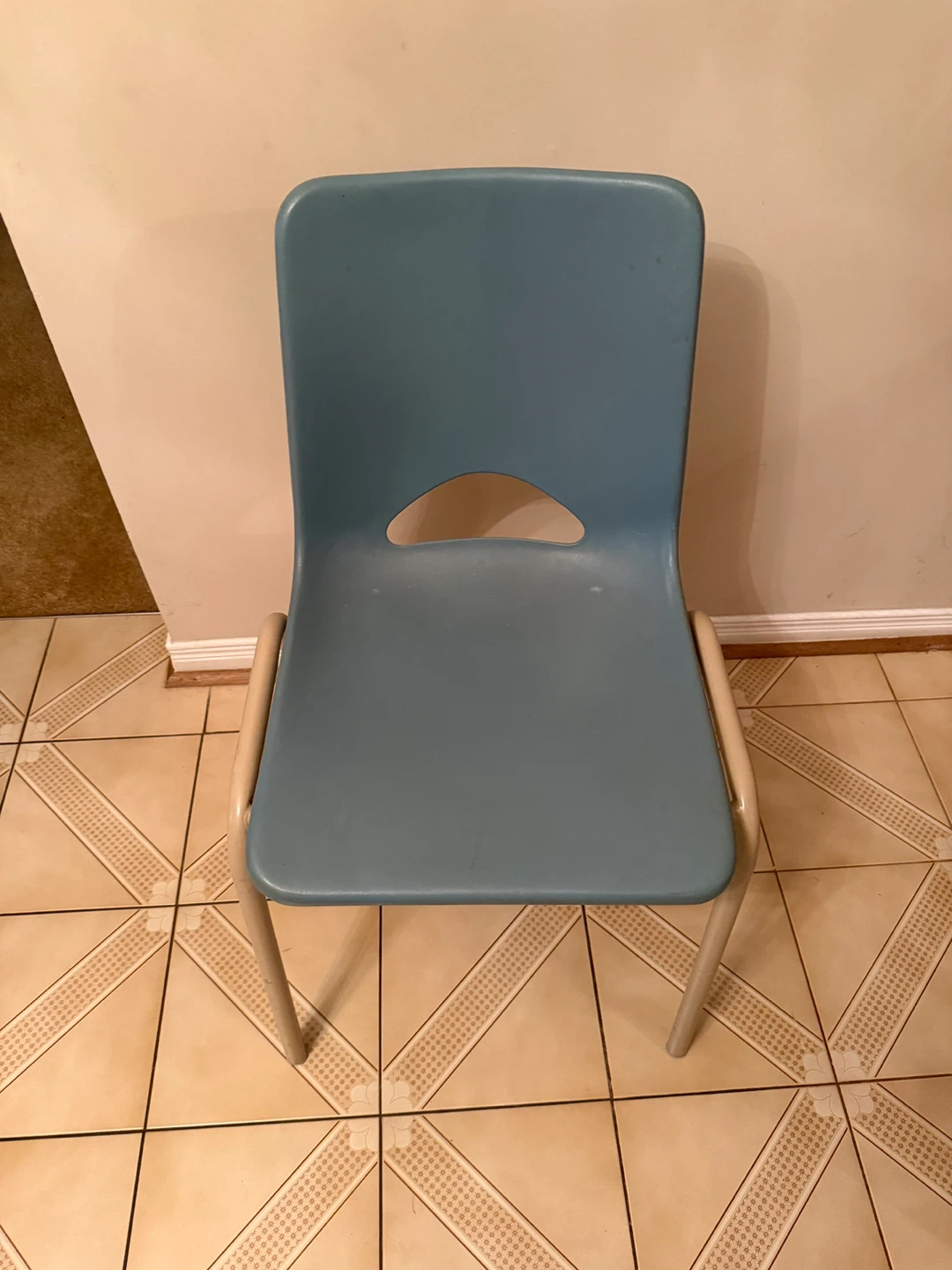 Blue Plastic School Chair