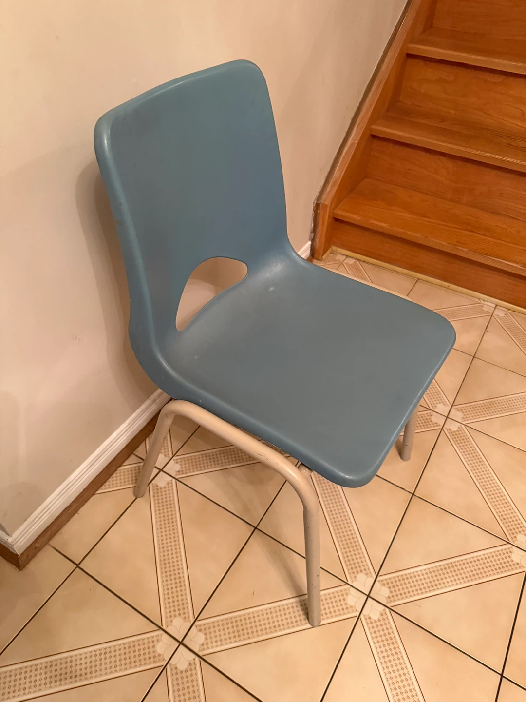 Blue Plastic School Chair - photo 2