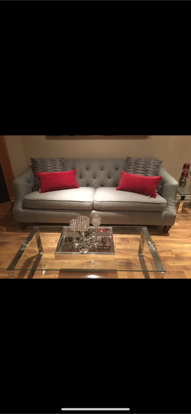 Urban Barn gray fabric couch ret $2800 very good condition