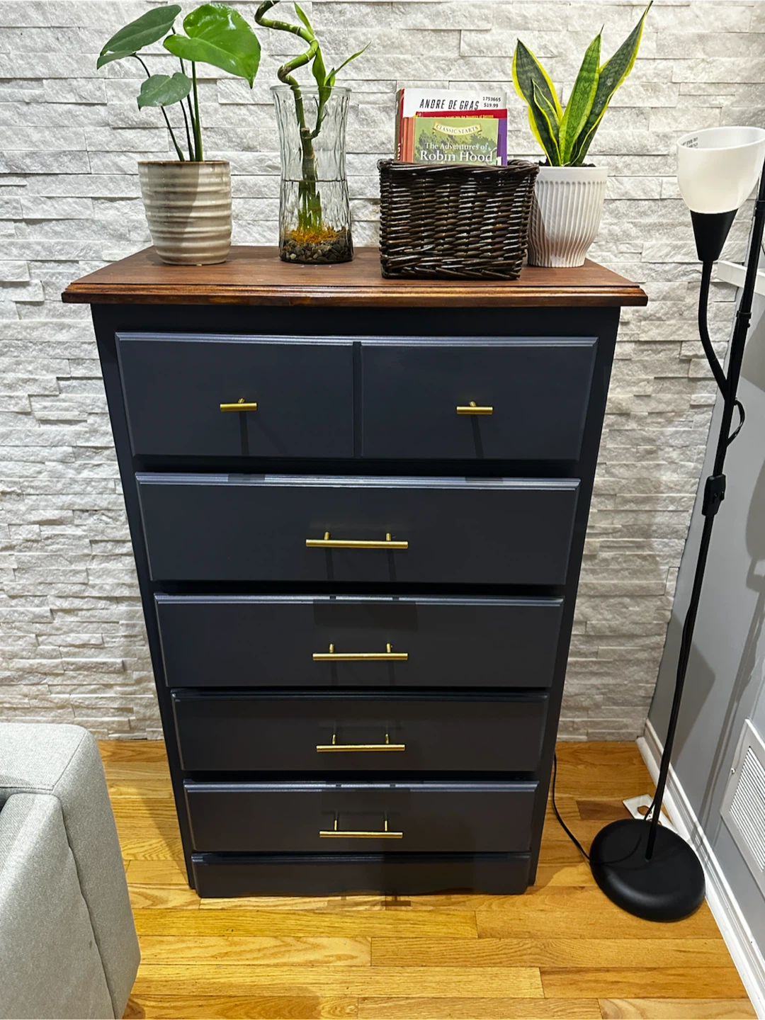 5-Drawer Dresser with Wood Top - photo 3
