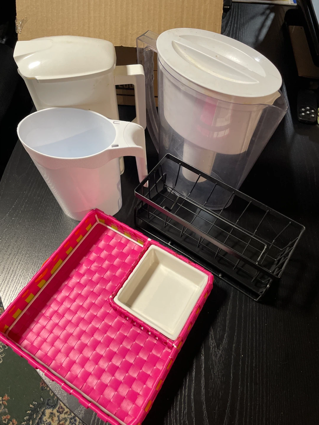 Water Filter Pitcher and Kitchen Organizers