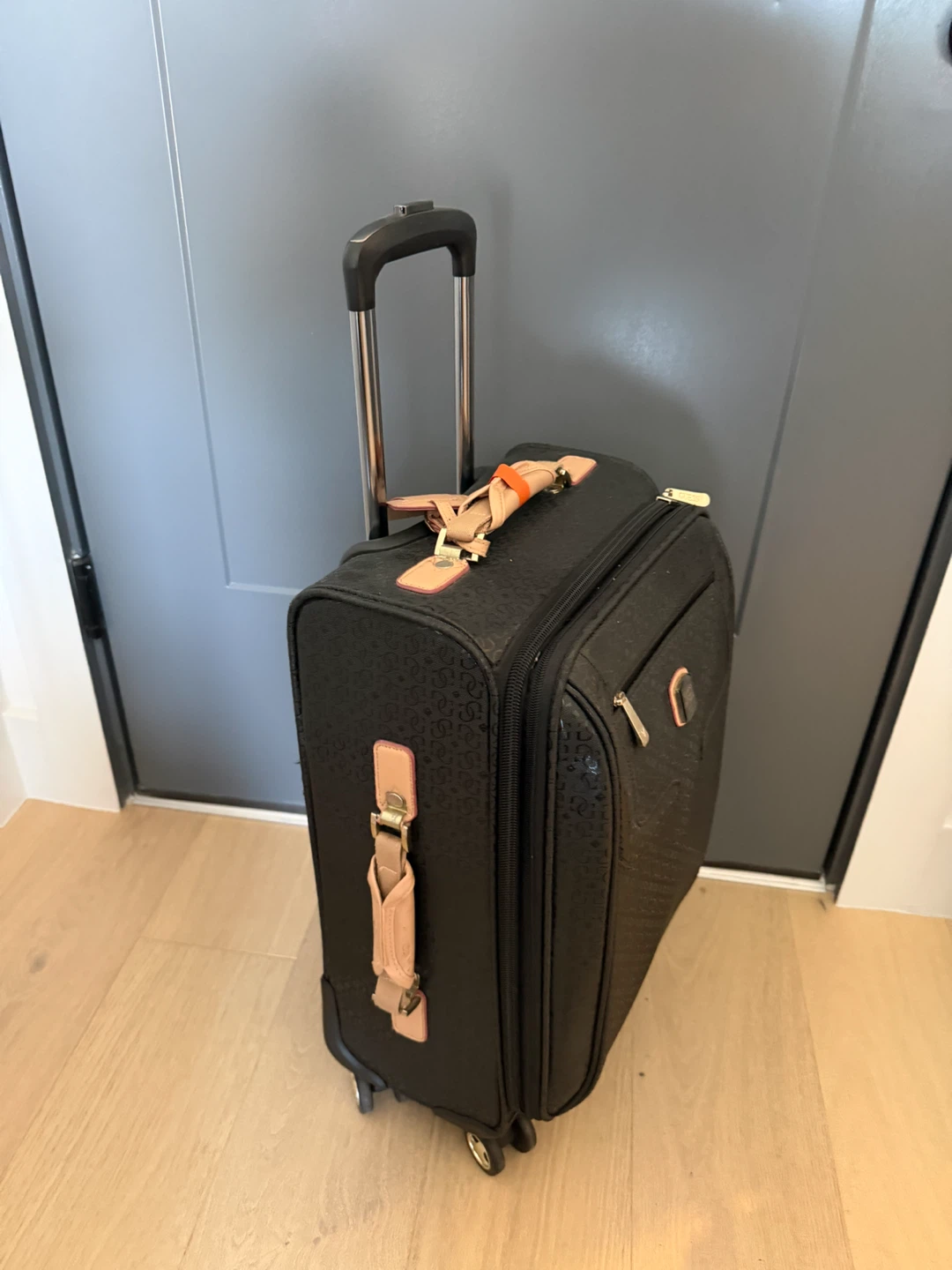 Guess Black Monogram Carry-On Suitcase - photo 2