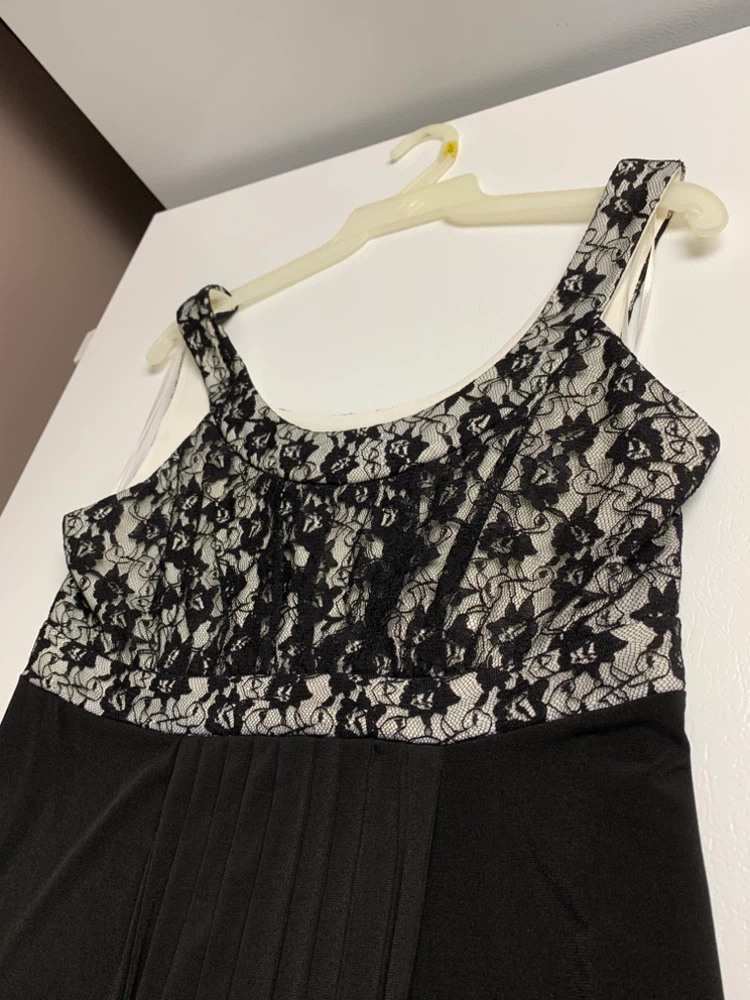 Laura Petite Black Lace & Pleated Dress - photo 5