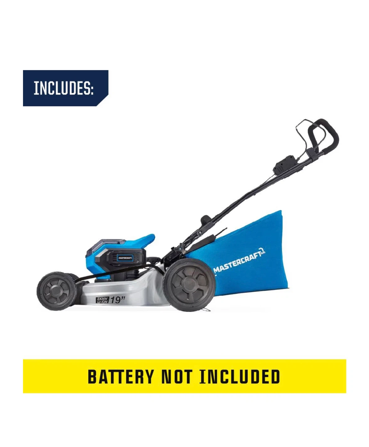 Mastercraft 2x20V Brushless Lawn Mower, 19-in - photo 4