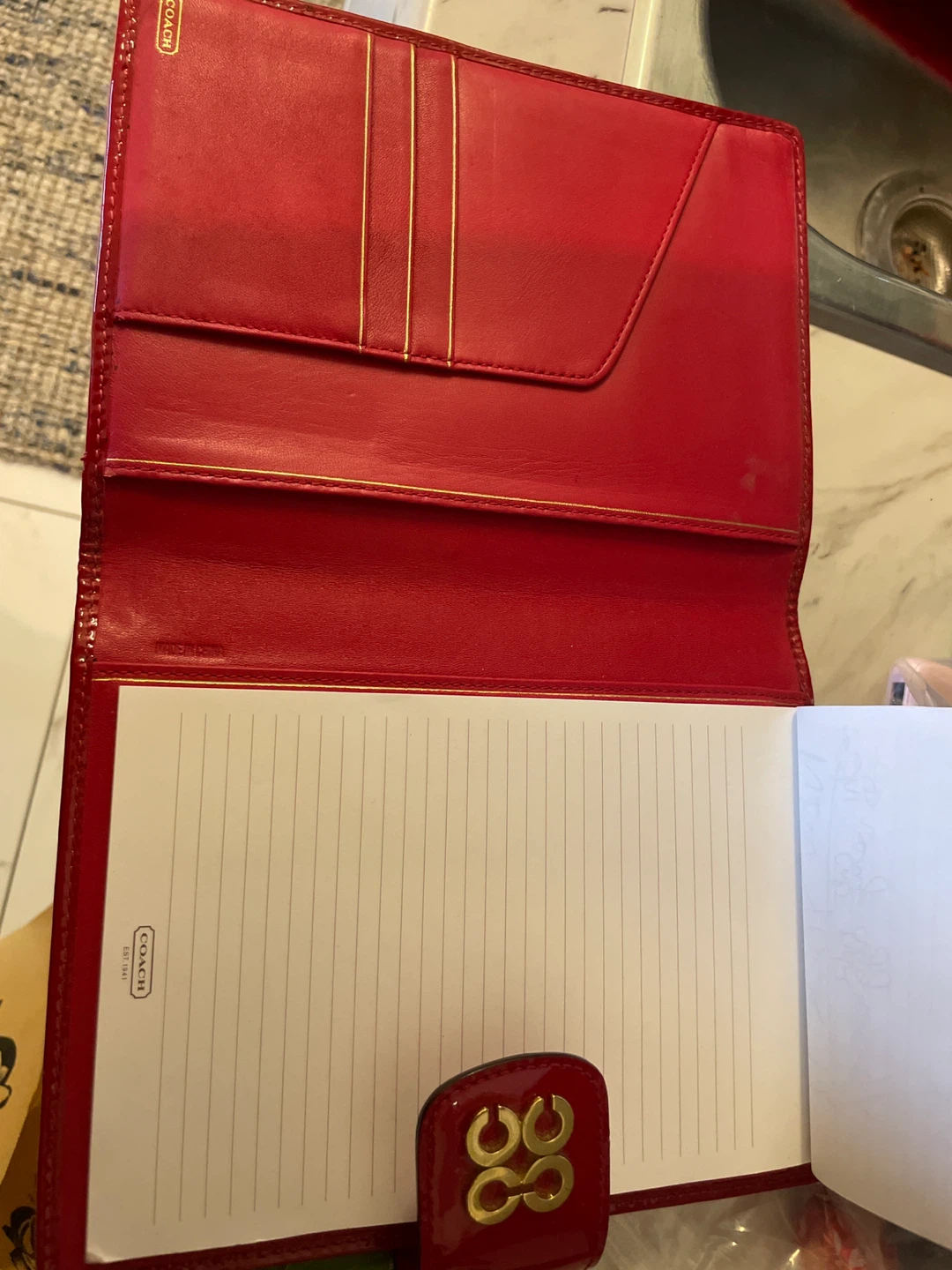 Coach Red Patent Leather Organizer Planner - photo 2