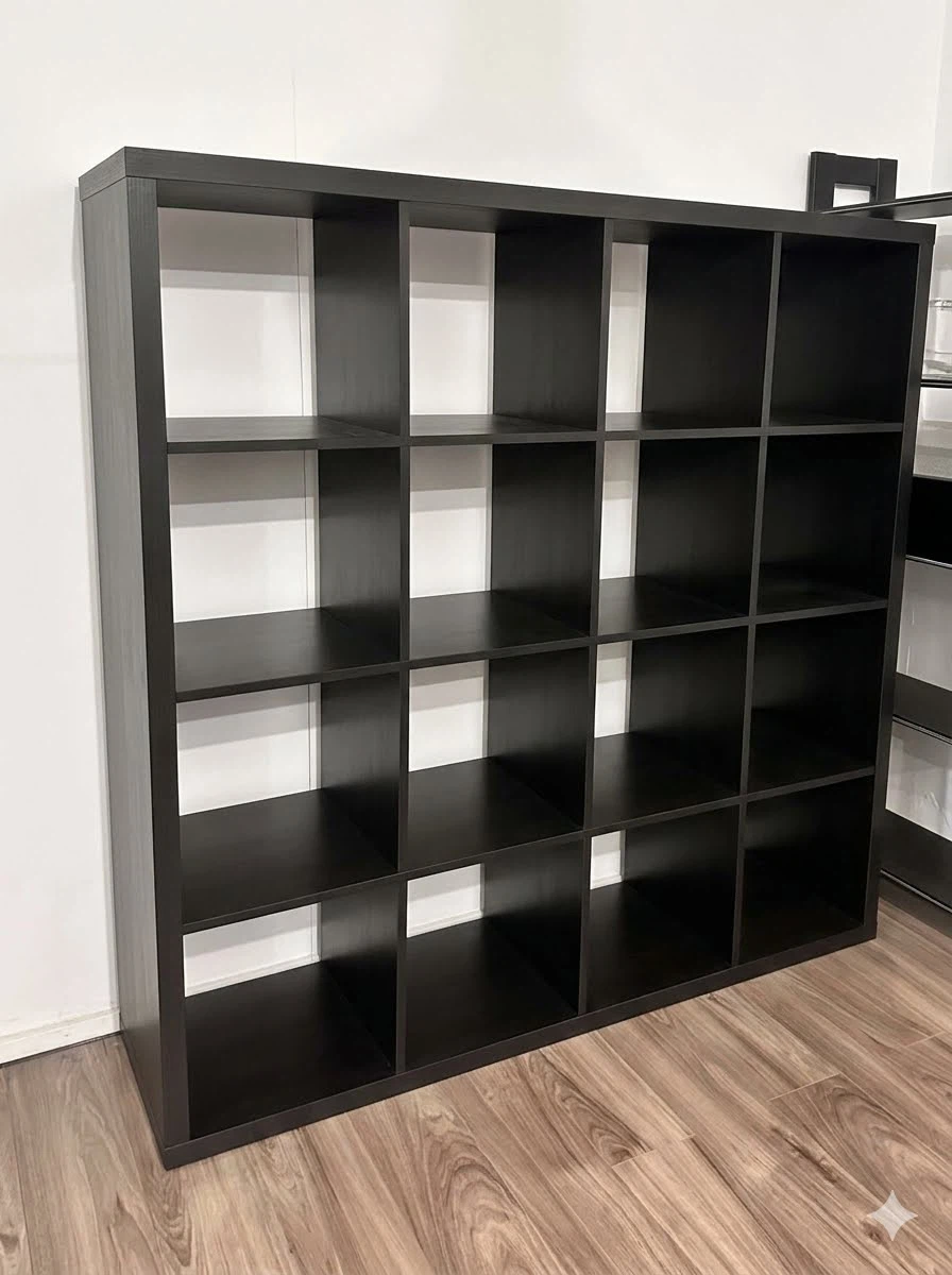 Like 🆕- IKEA Kallax 16 Shelf Unit / Cube Storage Black-Brown