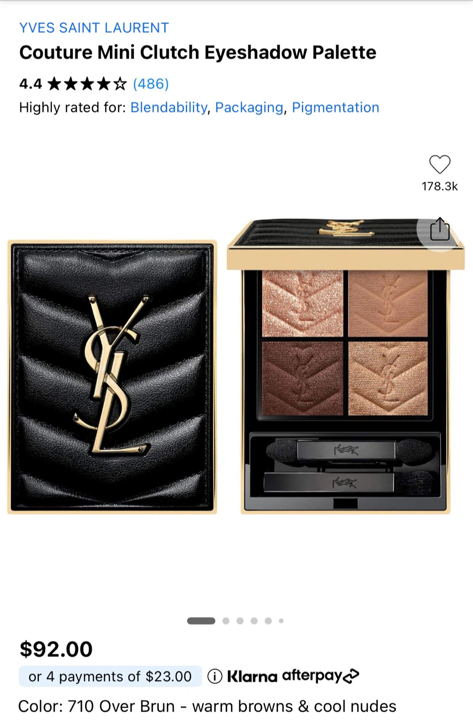 Yves Saint Laurent Couture Mini Clutch Eyeshadow Palette