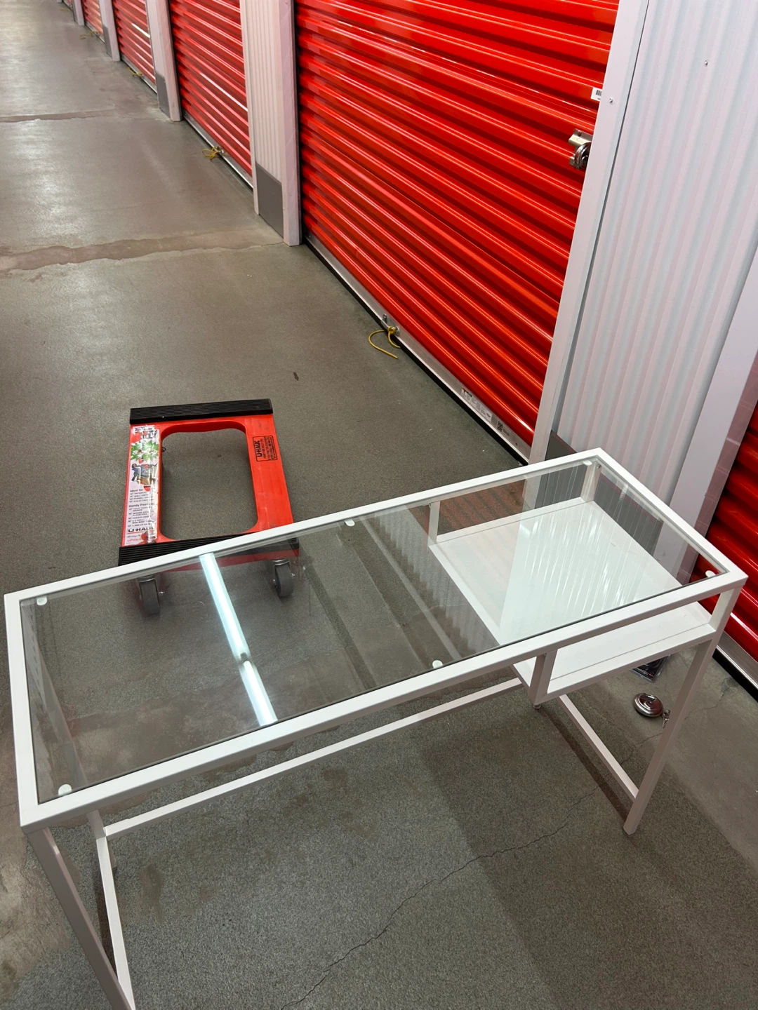 IKEA VITTSJÖ Laptop/Console Table - White/Glass - photo 2