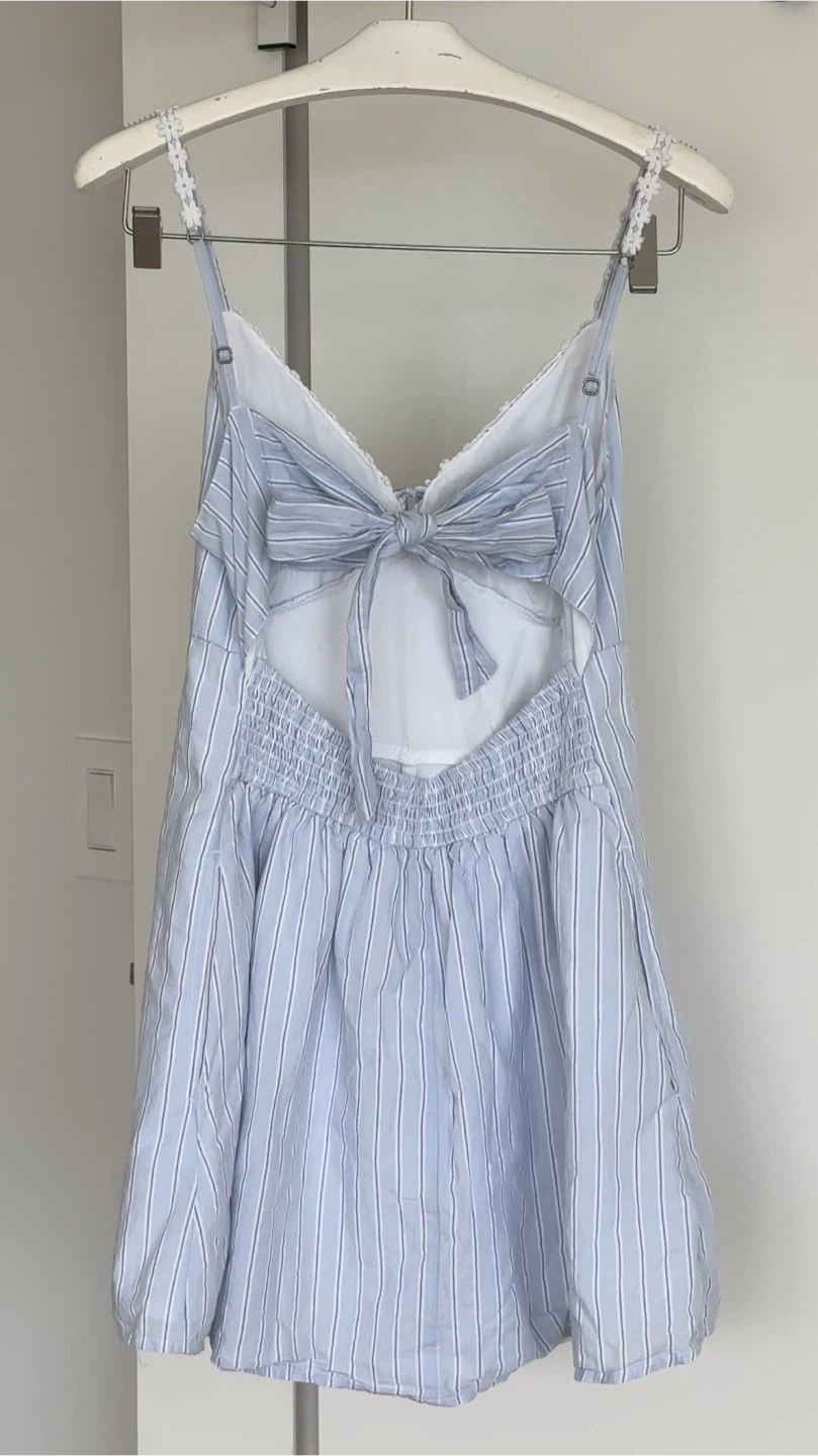 Hollister Blue Striped Daisy trim Mini Dress - photo 2