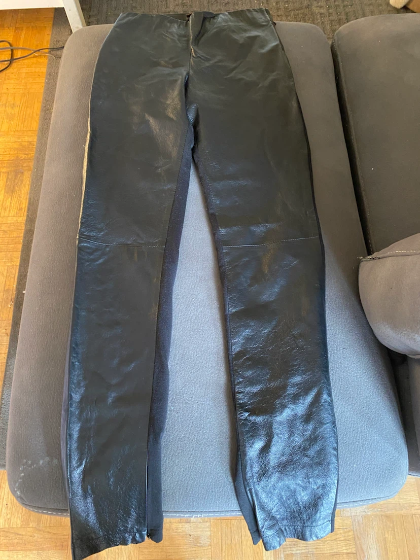 DANIER Black Pants with Leather Accents