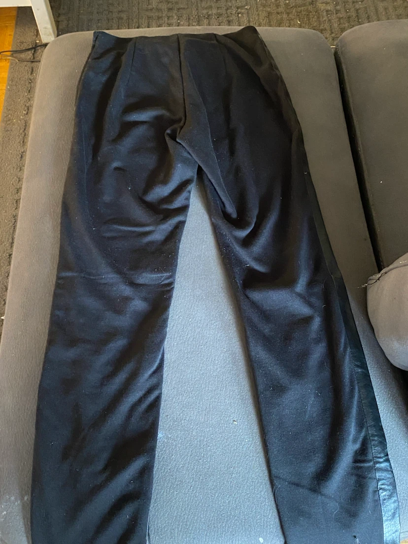DANIER Black Pants with Leather Accents - photo 2