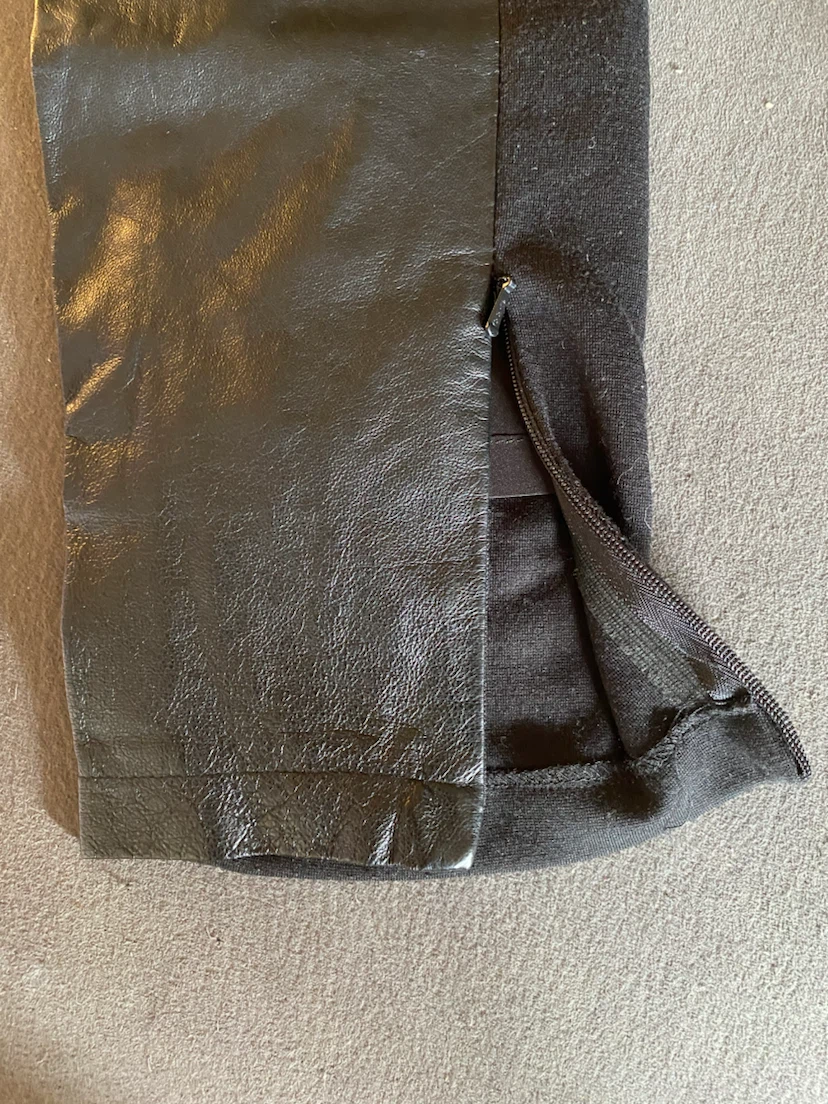 DANIER Black Pants with Leather Accents - photo 4