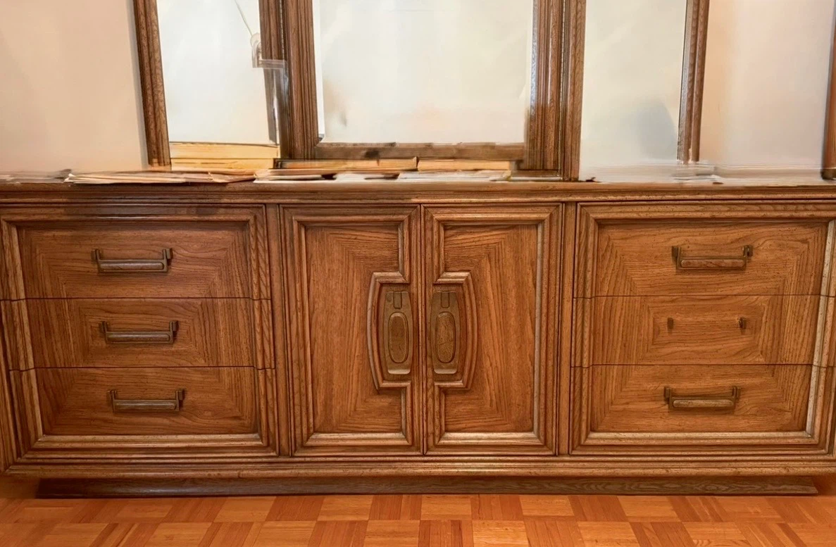 Vintage Solid Oak Bedrom Set