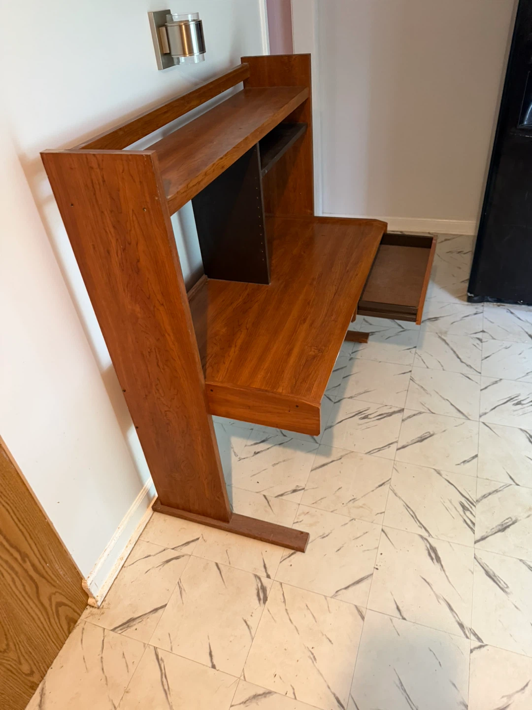 Wooden Desk with Shelving - photo 5