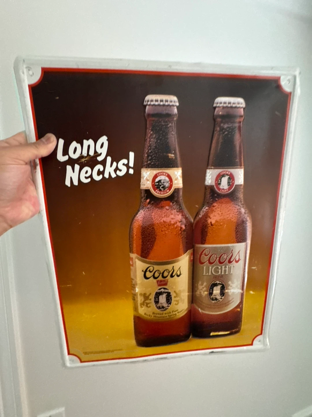 Authentic Vintage 1981 Coors Beer Advertising Tin Sign