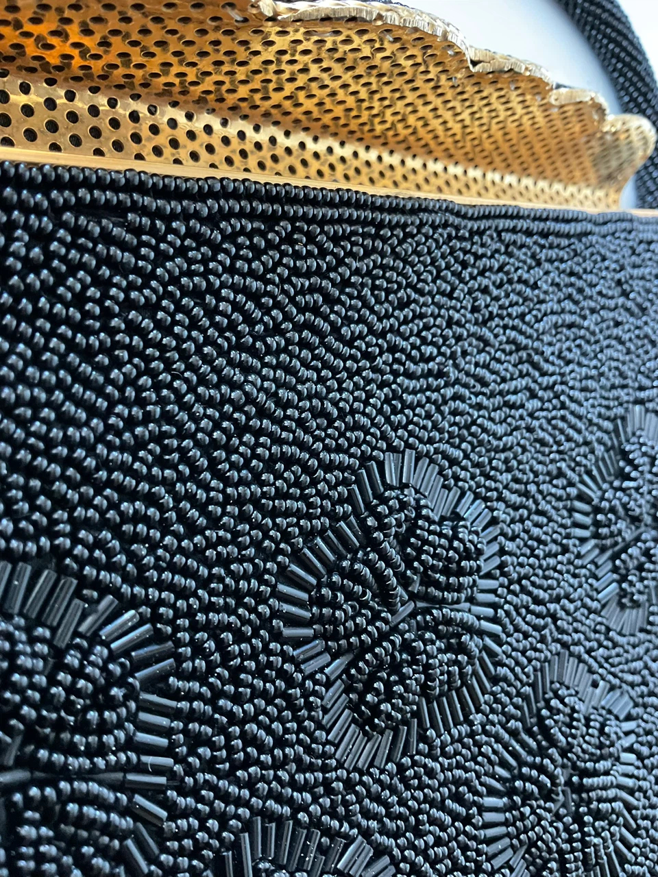 Vintage 1960s Black Beaded Cocktail Handbag - photo 3