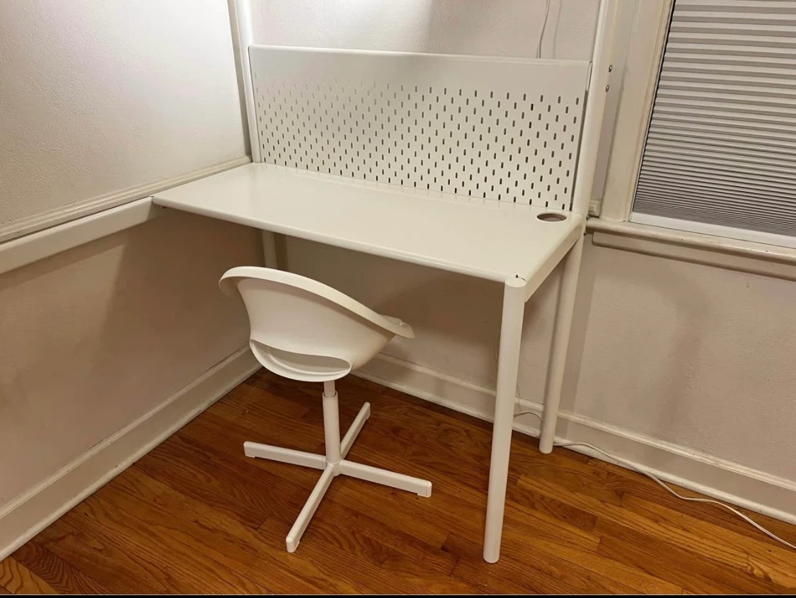 IKEA VITVAL Loft Bed Frame with Desk Top, Twin - photo 3