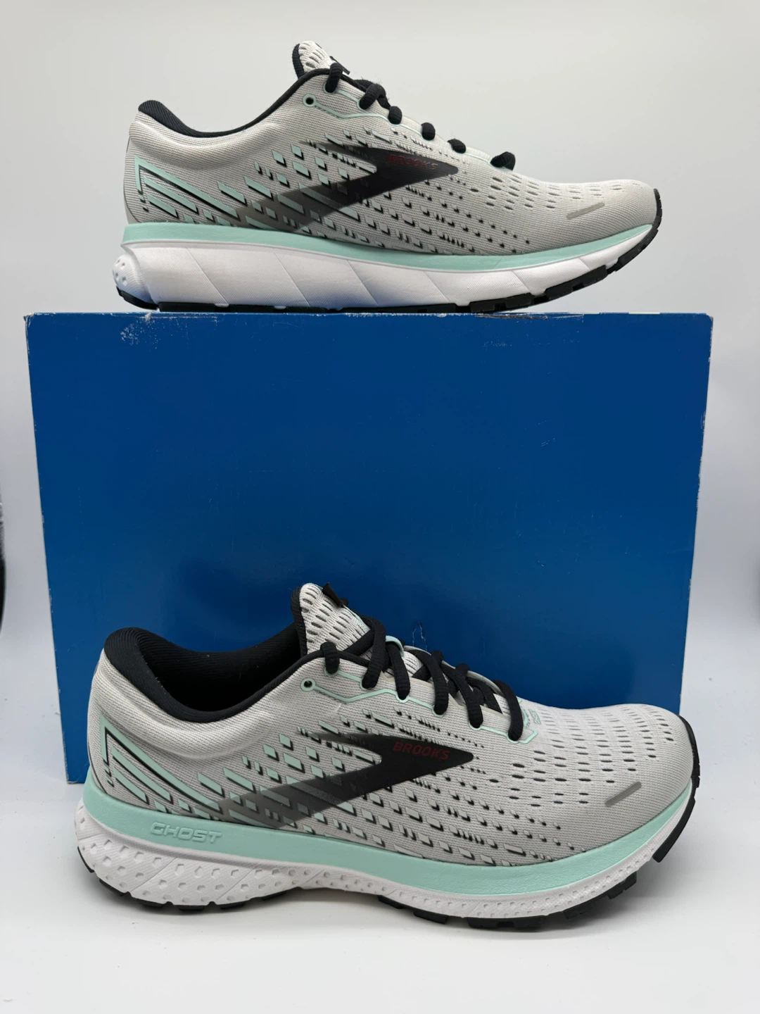Brooks Ghost 13 Gray/Aqua Blue Women’s Running Shoes Size US 10B - photo 2
