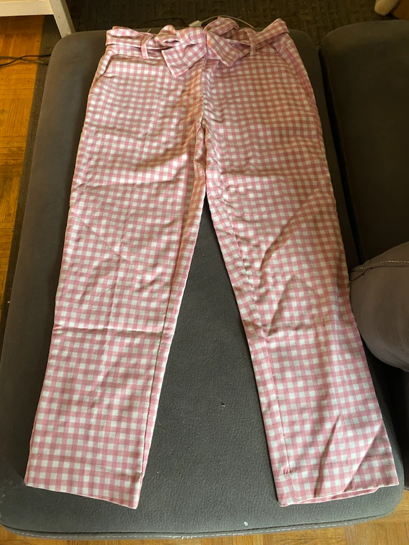 Jules & Leopold Pink Gingham Pants Size S/P