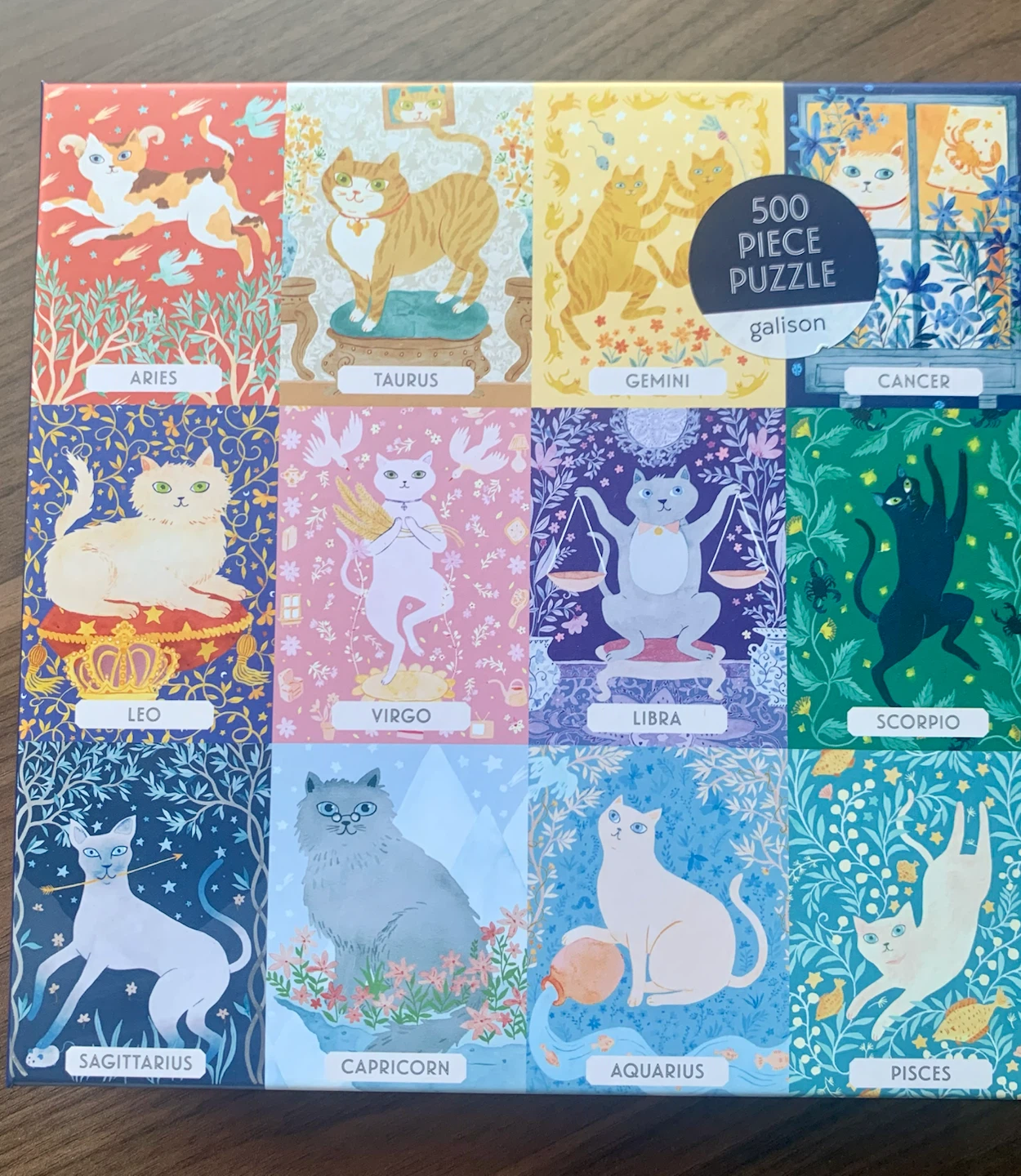 Galison Cat Zodiac 500 Piece Jigsaw Puzzle
