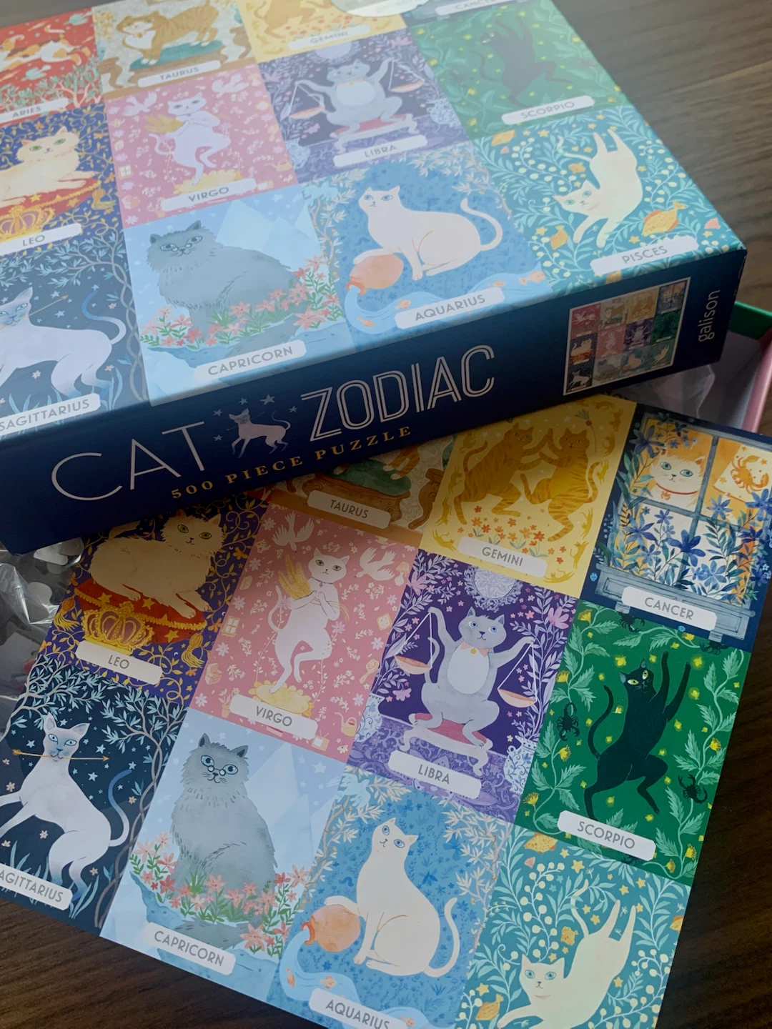 Galison Cat Zodiac 500 Piece Jigsaw Puzzle - photo 2