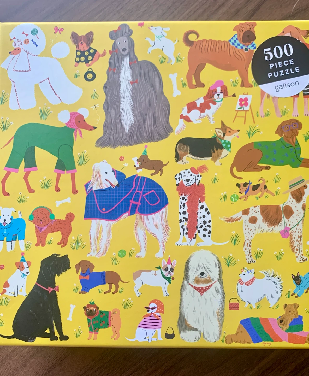 Galison Fashionable Dogs 500 Piece Jigsaw Puzzle