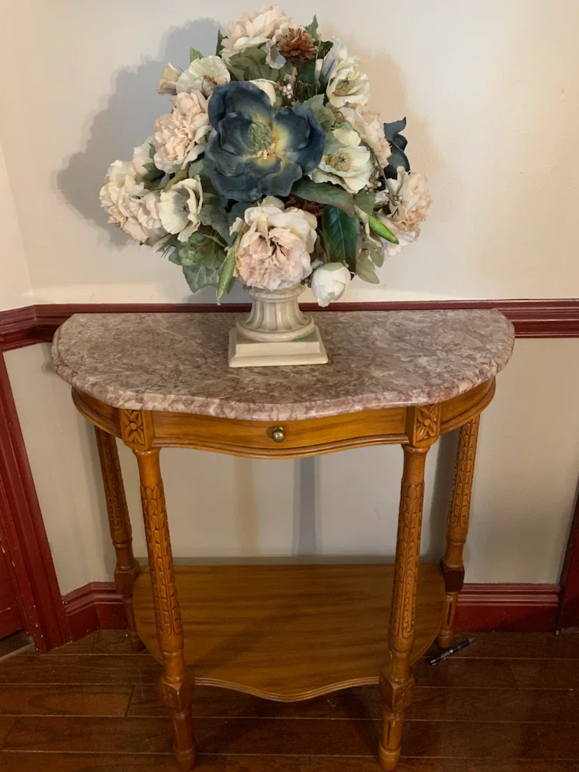 Marble Top Console Table