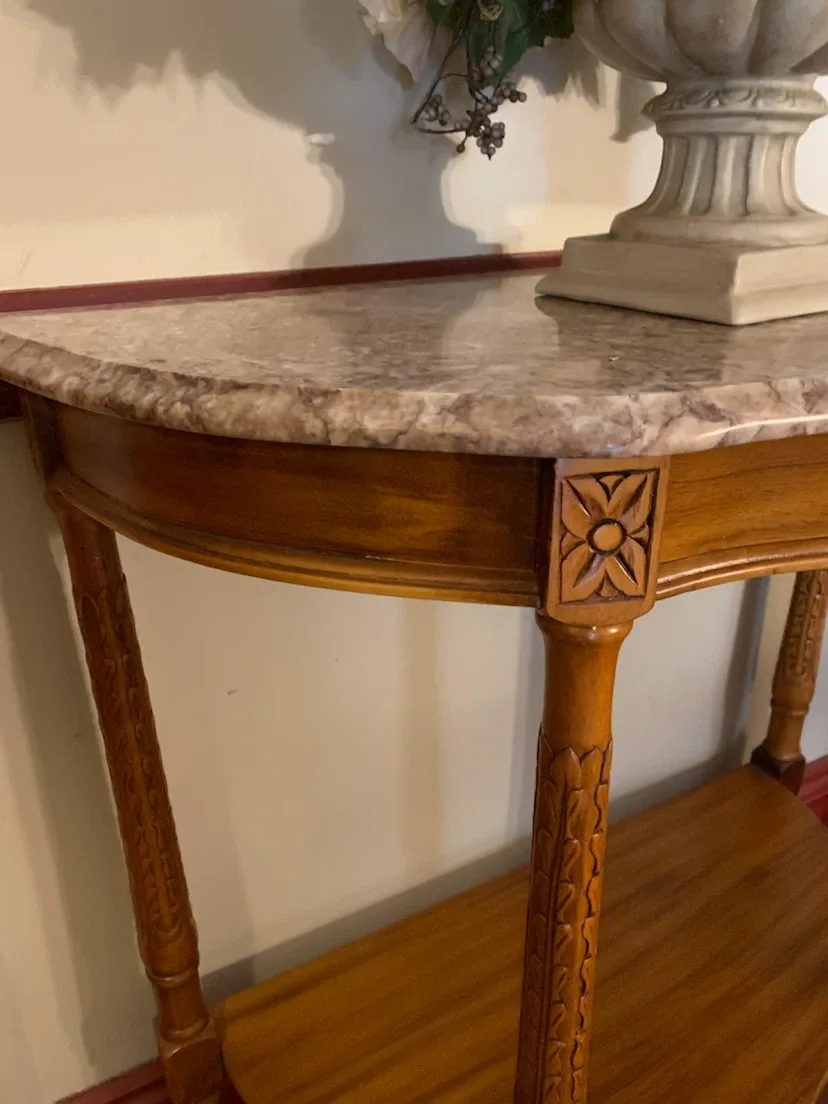 Marble Top Console Table - photo 2