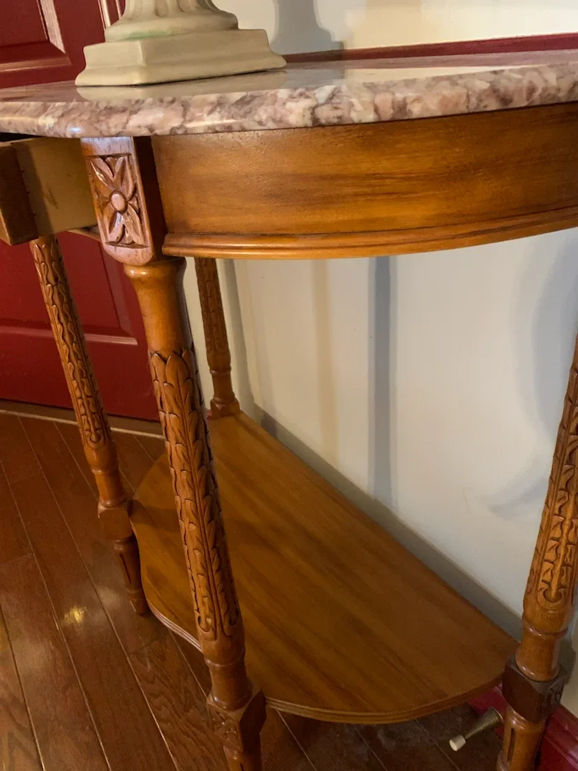 Marble Top Console Table - photo 3