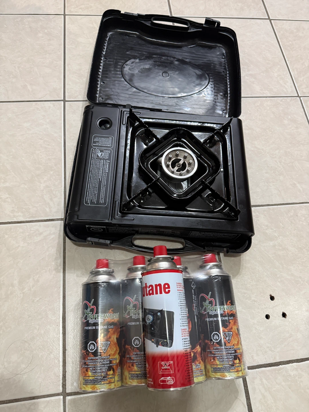 SLIKEY Portable Camping Stove with 5 Butane Fuel Canisters - photo 3