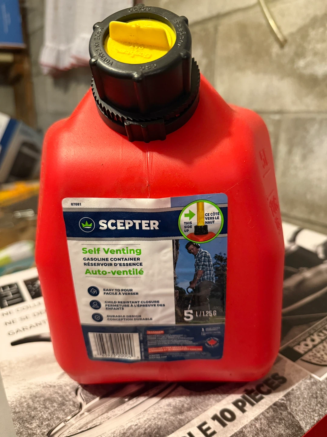 Scepter Self Venting Gasoline Container 5L