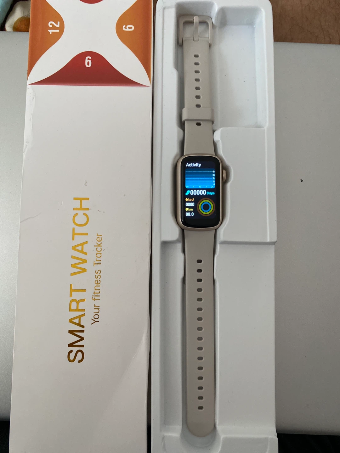 Smart Watch Fitness Tracker - Beige