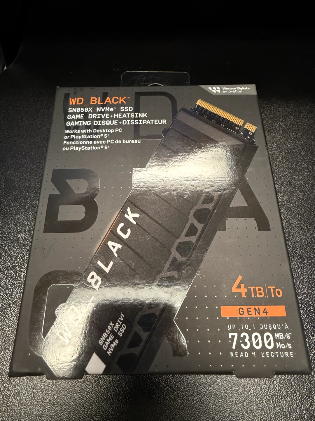 Brand new WD_Black SN850X 4TB NVMe SSD with Heatsink.